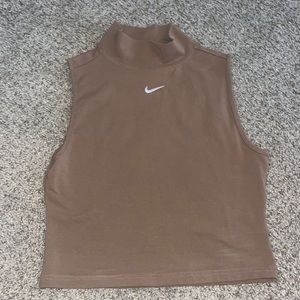 Limited edition light brown Nike high neck tank top size small